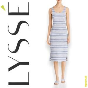Lyssé Mulholland Striped Tank Dress Midi Women's Size Small NWT New